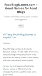 Mobile Screenshot of foodblognames.com